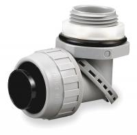 6D097 90 Deg Connector, 1/2 In, Nylon, Gray