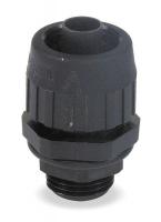 6D101 Straight Connector, 3/8 In, Nylon, Black