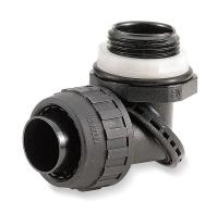 6D109 90 Deg Connector, 1/2 In, Nylon, Black