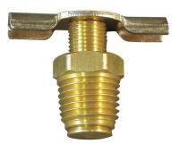 6D910 Drain Cock, Brass, MNPT, 1 In. H, 200 psi