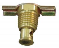 6D912 Drain Cock, Brass, MNPT, Size 1/2 In.