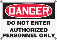 6DGG6 Danger Sign, 10 x 14In, R and BK/WHT, ENG