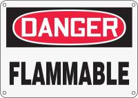 6DGG7 Danger Sign, 10 x 14In, R and BK/WHT, FLMB