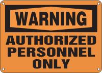 6DGH2 Warning Sign, 10 x 14In, BK/ORN, ENG, Text