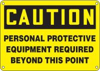 6DGH5 Caution Sign, 10 x 14In, BK/YEL, ENG, Text