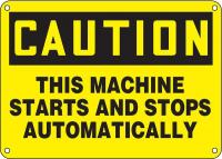 6DGH6 Caution Sign, 10 x 14In, BK/YEL, ENG, Text