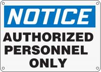 6DGH7 Notice Sign, 10 x 14In, BL and BK/WHT, ENG