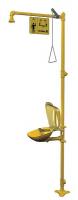 6DGW5 Drench Shower With Eyewash, Yellow