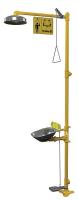 6DGX6 Drench Shower With Eyewash, Yellow