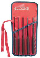 6DJZ4 Long Pin Punch Set, S2, 5/32-5/16 In, 5 Pc