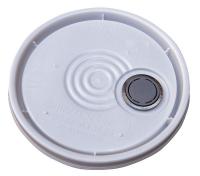 6DKW3 Plastic Pail Lid, White, With Spout