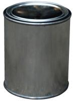 6DKW9 Round Metal Can, 16 oz, With Lid