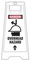 6DMG0 Floor Sign, White, 24 In., 2 Sided