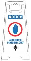 6DMG4 Floor Sign, White, 24 In., 2 Sided