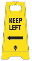 6DMG5 Floor Sign, Yellow, 24 In., 2 Sided