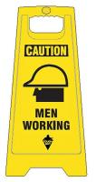 6DMG6 Floor Sign, Yellow, 24 In., 2 Sided