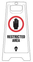 6DMG8 Floor Sign, White, 24 In., 2 Sided