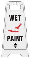 6DMH0 Floor Sign, English, Wet Paint, White