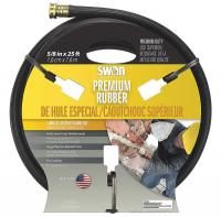 6DNP8 Water Hose, Rnfrcd Rubr, 5/8 In ID, 25 ft L