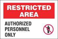 6DPY9 Admittance Sign, 10 x 14In, BK and R/WHT