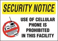 6DPZ3 Notice Security Sign, 10 x 14In, PLSTC, ENG