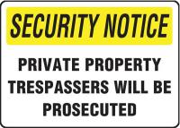 6DPZ6 Notice Sign, 14 x 20In, YEL, R and BK/WHT