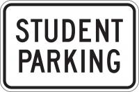 6GML9 Parking Sign, 12 x 18In, GRN/WHT, Text