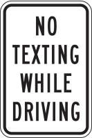 6RPY3 Traffic Sign, 18 x 12In, BK/WHT, Text