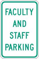 6GMN3 Parking Sign, 18 x 12In, GRN/WHT, Text