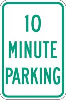 6RPX7 Parking Sign, 18 x 12In, GRN/WHT, Text