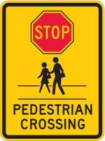 6DUW1 Traffic Sign, 24 x 18In, R and BK/YEL