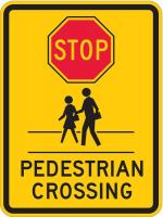 6DVG1 Traffic Sign, 24 x 18In, R and BK/YEL