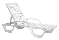 6DVH1 Chaise Lounge, Adjustable, White