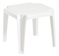 6DVH2 Side Table, Low, 17 In Square, White