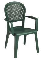 6DVK3 Armchair, Open Mesh, Metal Green