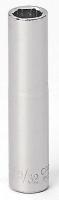 6ECT3 Socket, Deep, 1/4 Dr, 6 Pt, 9/32 In, Chrome