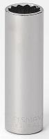 6ECT6 Socket, Deep, 3/8 Dr, 12 Pt, 9/16 In, Chrome