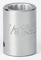 6ECV2 Socket, 3/4 Dr, 12 Pt, 7/8 In, Chrome