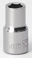6ECW8 Socket, 1/4 Dr, 6 Pt, 6mm, Chrome