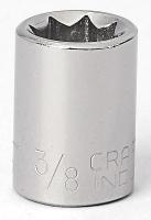 6ECZ0 Socket, 3/8 Dr, 8 Pt, 3/8 In, Chrome