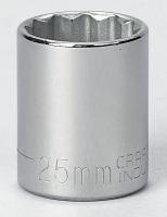 6EDC3 Socket, 1/2 Dr, 12 Pt, 25mm, Chrome