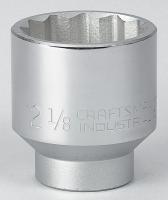 6EDC9 Socket, 3/4 Dr, 12 Pt, 2-1/8 In, Chrome