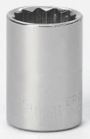 6EDE0 Socket, 1/2 Dr, 12 Pt, 19mm, Chrome
