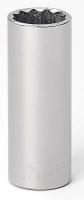 6EDE9 Socket, Deep, 3/8 Dr, 12 Pt, 17mm, Chrome