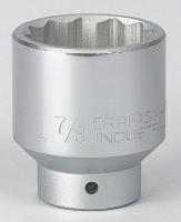 6EDF2 Socket, 3/4 Dr, 12 Pt, 1-7/8 In, Chrome
