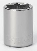 6EDJ6 Socket, 1/2 Dr, 6 Pt, 13/16 In, Chrome