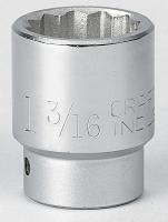 6EDJ7 Socket, 3/4 Dr, 12 Pt, 1-3/16 In, Chrome