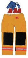 6EFH0 Turnout Pants, Yellow, XL, Inseam 30 In.