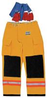 6EFK9 Turnout Pants, Yellow, 2XL, Inseam 30 In.