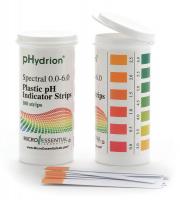 6EGF4 pH Strips, Hydrion Spectral, 0-6, PK 100